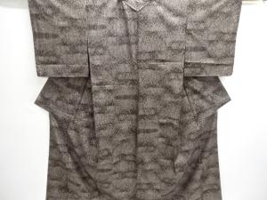 未使用品　仕立て上がり　東京ますいわ屋　草葉模様織出し本場泥大島紬着物（9マルキ）